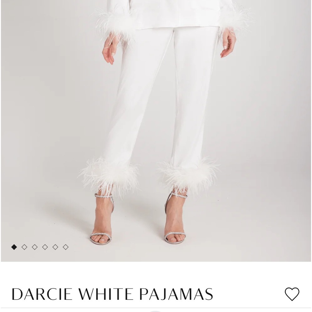 Nadine Merabi Darcie White Pajama Pants